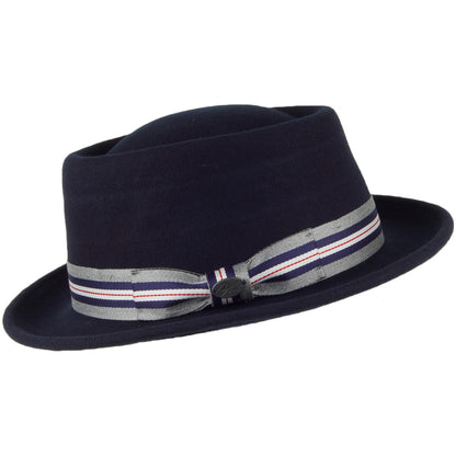 Chapeau Pork Pie Klaxon bleu marine BAILEY
