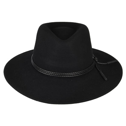 Chapeau Australien en Laine Feutrée Piston noir BAILEY