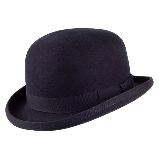 Chapeau Melon en Laine Feutrée bleu marine DENTON