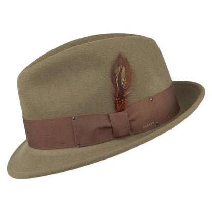 Chapeau Trilby en Laine Feutrée Déformable Hydrofuge Tino olive clair BAILEY