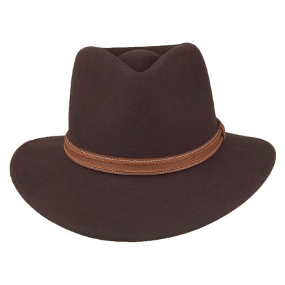 Chapeau Safari Fedora en LiteFelt Camden marron BAILEY