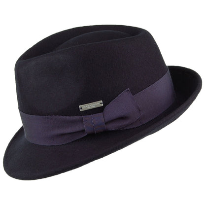 Chapeau Trilby en Laine Feutrée bleu marine SEEBERGER