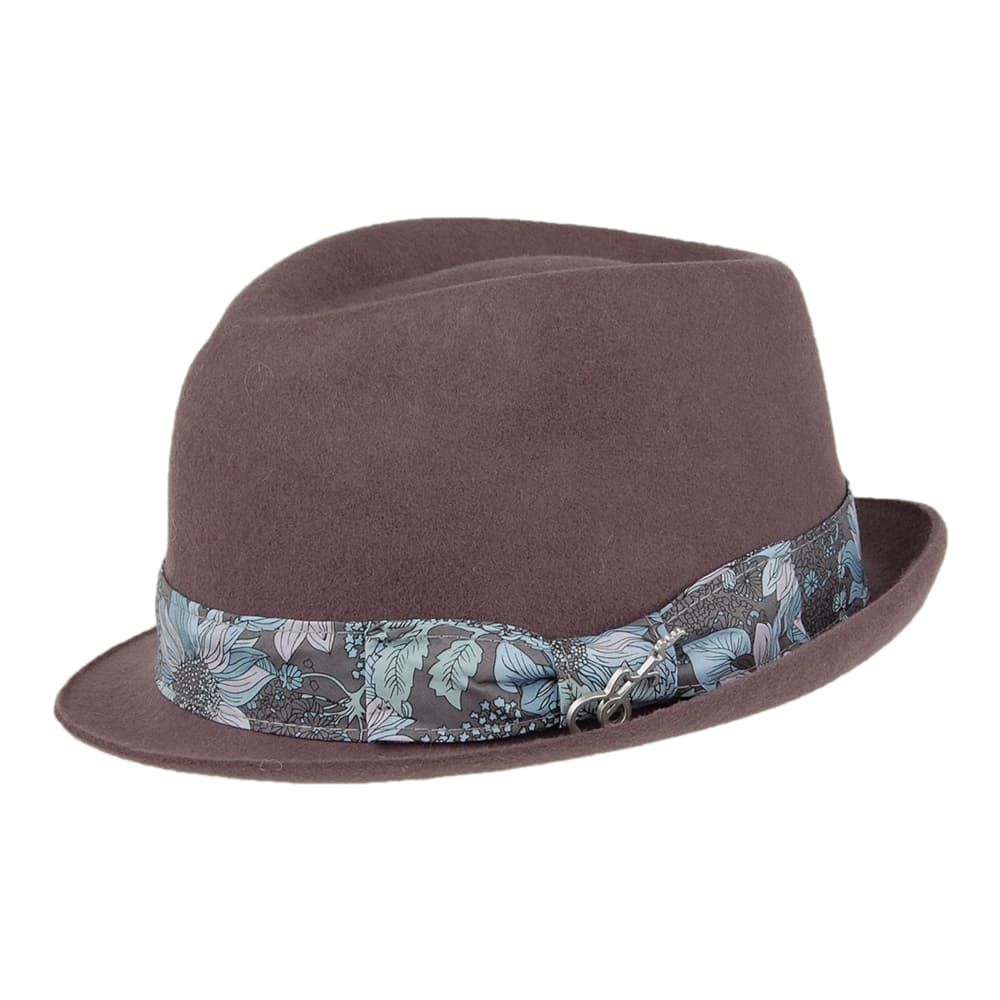 Chapeau Trilby en Laine Feutrée Accord gris CARLOS SANTANA