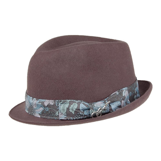 Chapeau Trilby en Laine Feutrée Accord gris CARLOS SANTANA