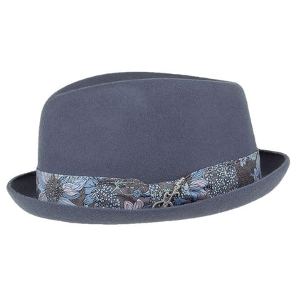 Chapeau Trilby en Laine Feutrée Accord brume CARLOS SANTANA