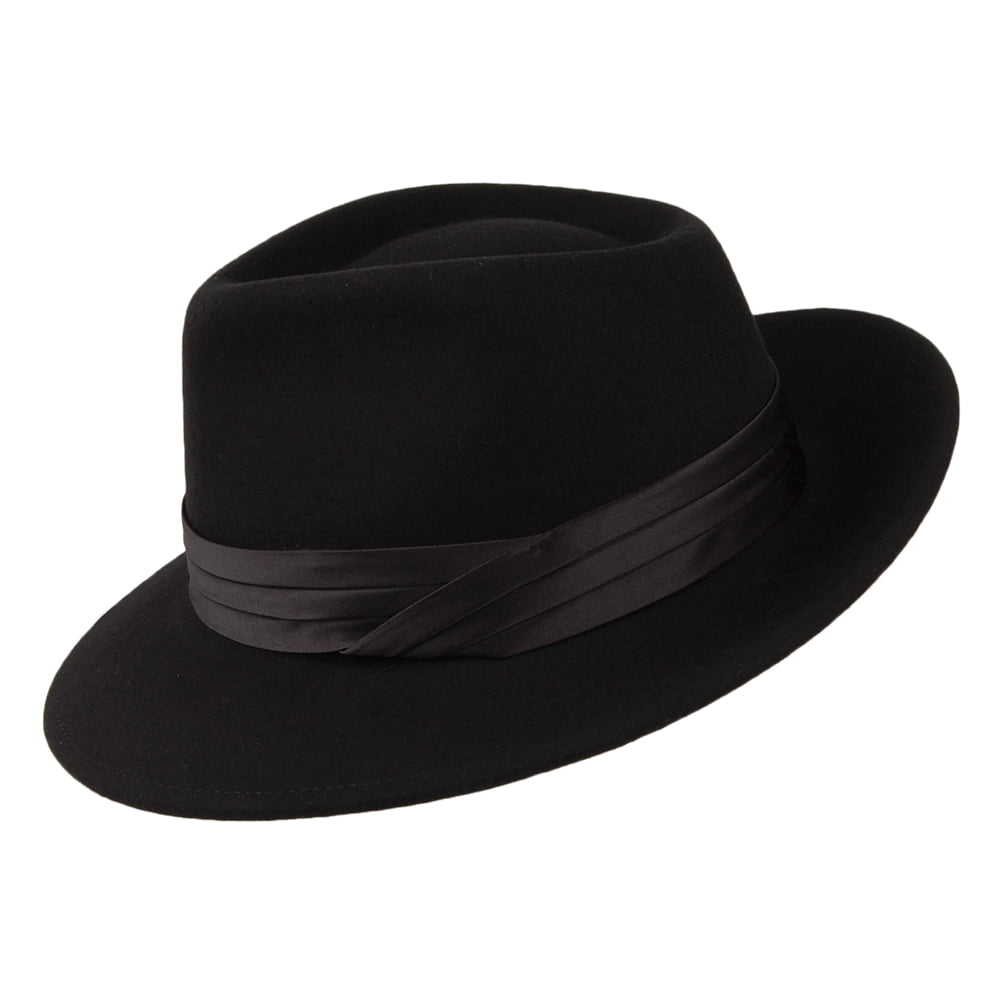 Chapeau Fedora en Laine Feutrée Goodman noir BRIXTON