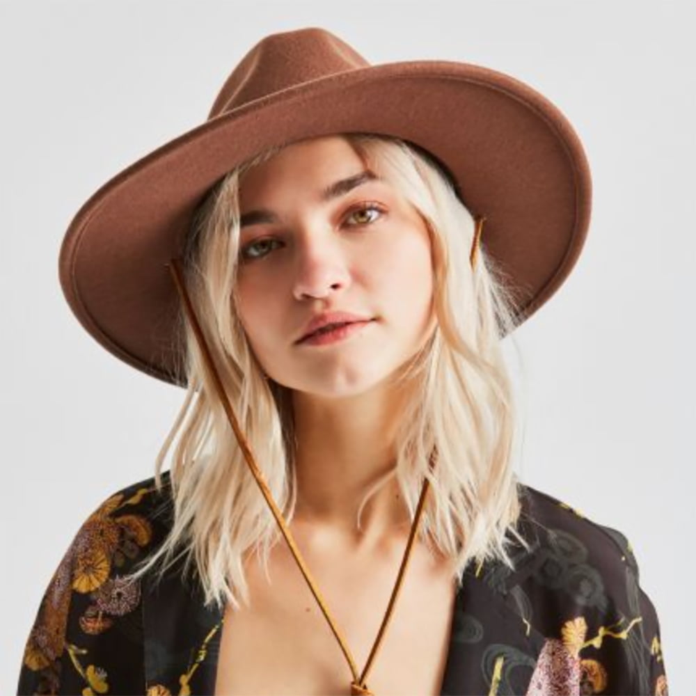 Chapeau Australien Lucas Beaufort Field marron BRIXTON