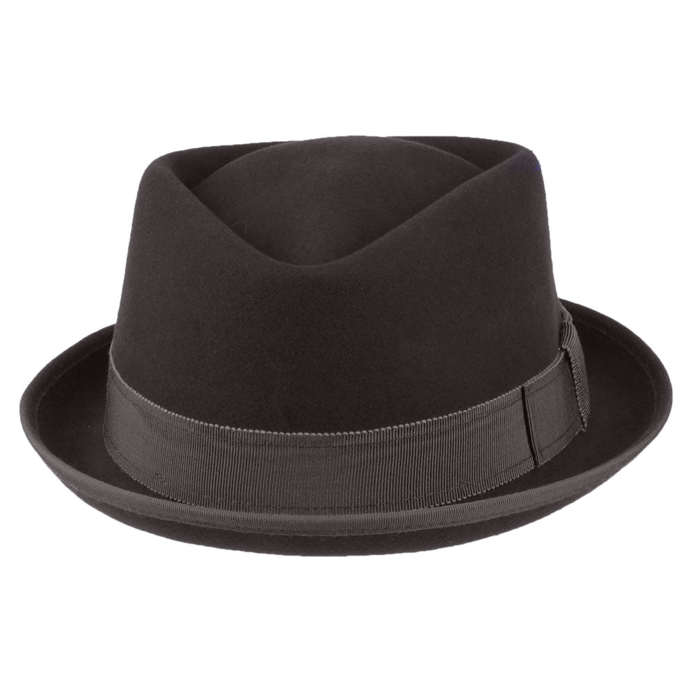 Chapeau Pork Pie Diamond Crown en Laine et Cachemire marron STETSON