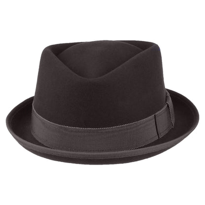 Chapeau Pork Pie Diamond Crown en Laine et Cachemire marron STETSON