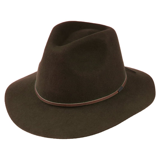Chapeau Fedora en Laine Feutrée Wesley marron BRIXTON