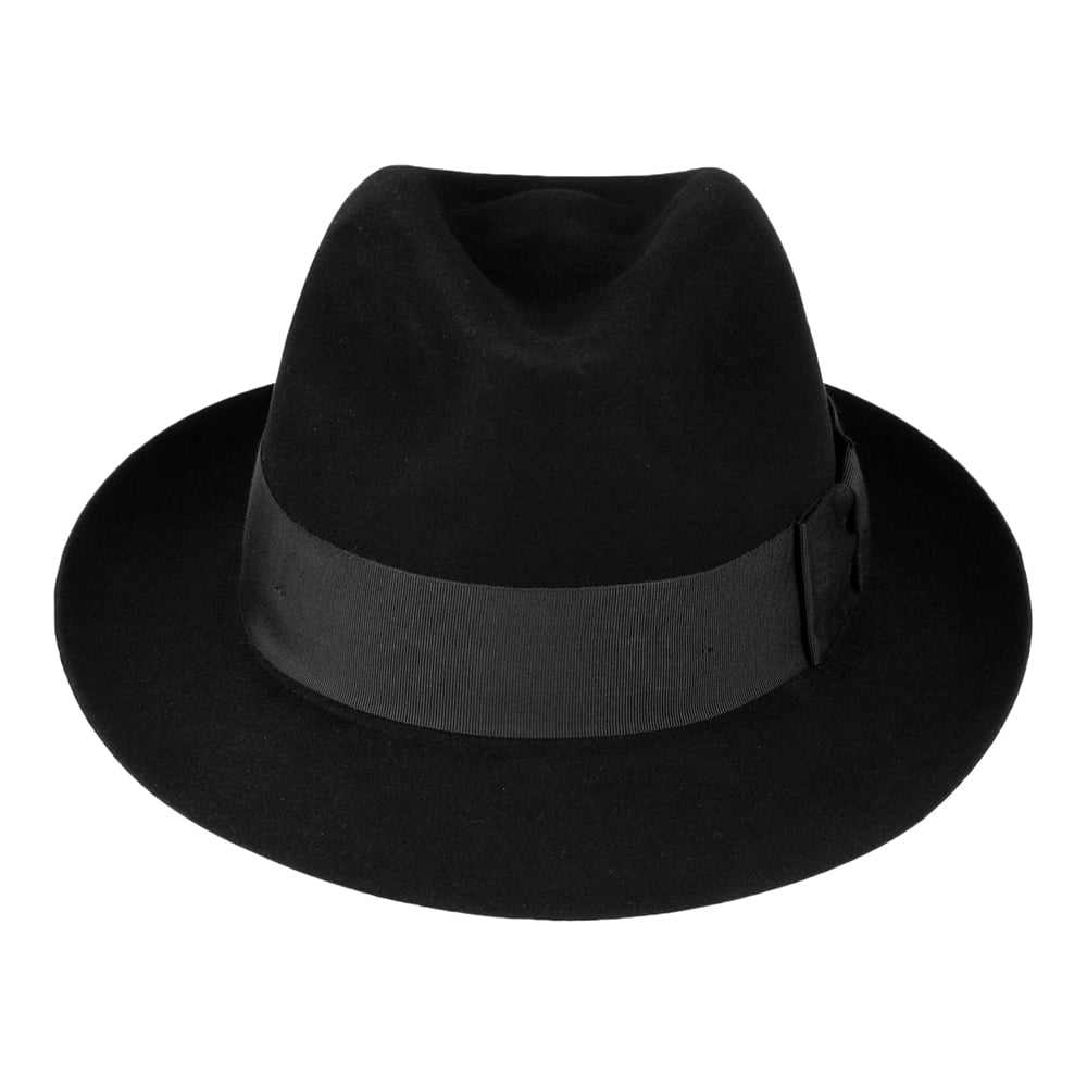 Chapeau Fedora en Feutre de Castor Canterbury noir CHRISTYS