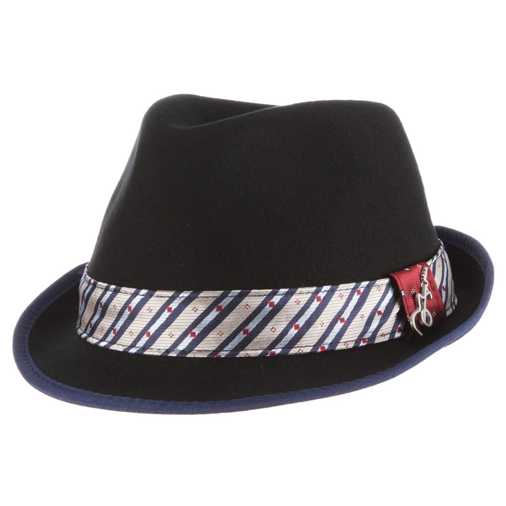 Chapeau Trilby en Laine Feutrée Déformable Notes noir CARLOS SANTANA