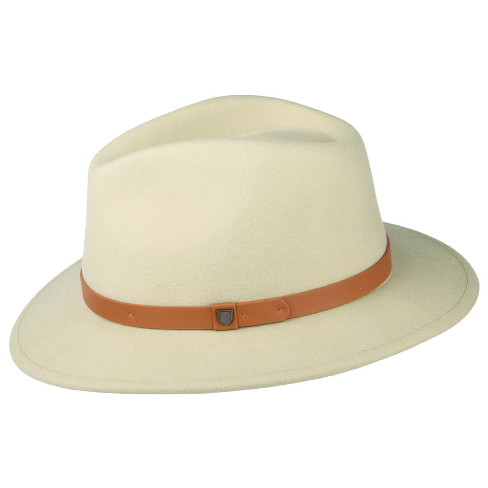 Chapeau Fedora en Laine Feutrée Messer sable clair BRIXTON