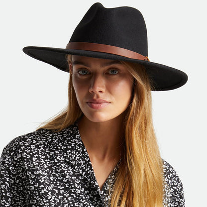 Chapeau Australien en Laine Feutrée Field Proper noir BRIXTON