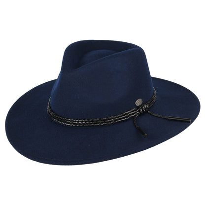 Chapeau Australien en Laine Feutrée Piston bleu marine BAILEY