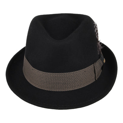 Chapeau Trilby en Laine Feutrée Déformable Rexburg noir SCALA