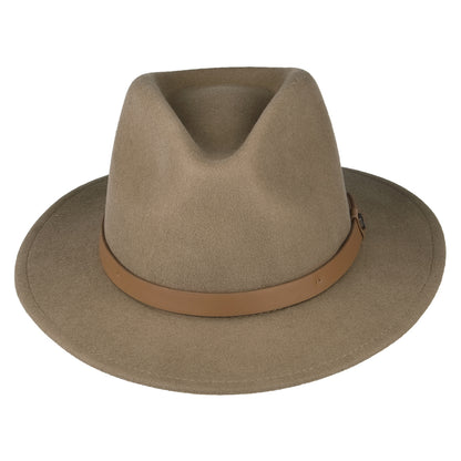 Chapeau Fedora en Laine Feutrée Messer sable du désert BRIXTON
