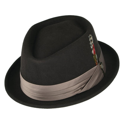 Chapeau Pork Pie en Laine Feutrée Stout marron BRIXTON