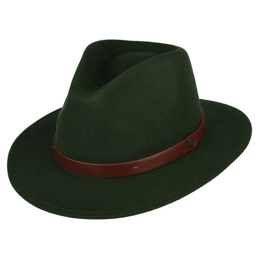 Chapeau Fedora en Laine Feutrée Messer forêt BRIXTON