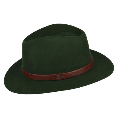 Chapeau Fedora en Laine Feutrée Messer forêt BRIXTON