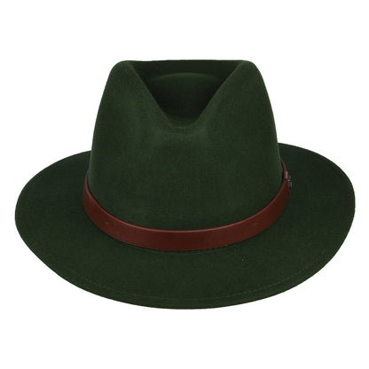 Chapeau Fedora en Laine Feutrée Messer forêt BRIXTON