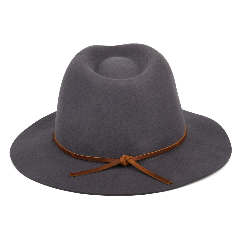 Chapeau Fedora en Laine Feutrée Wesley gris BRIXTON