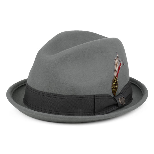 Chapeau Trilby en Laine Feutrée Gain gris BRIXTON