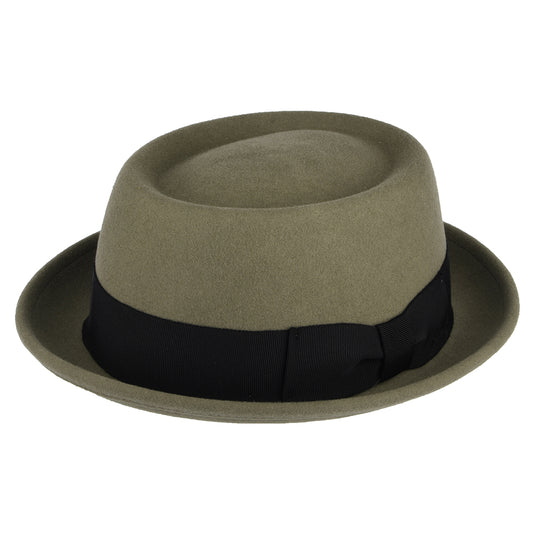 Chapeau Pork Pie en Laine Feutrée Déformable Hydrofuge Darron khaki BAILEY