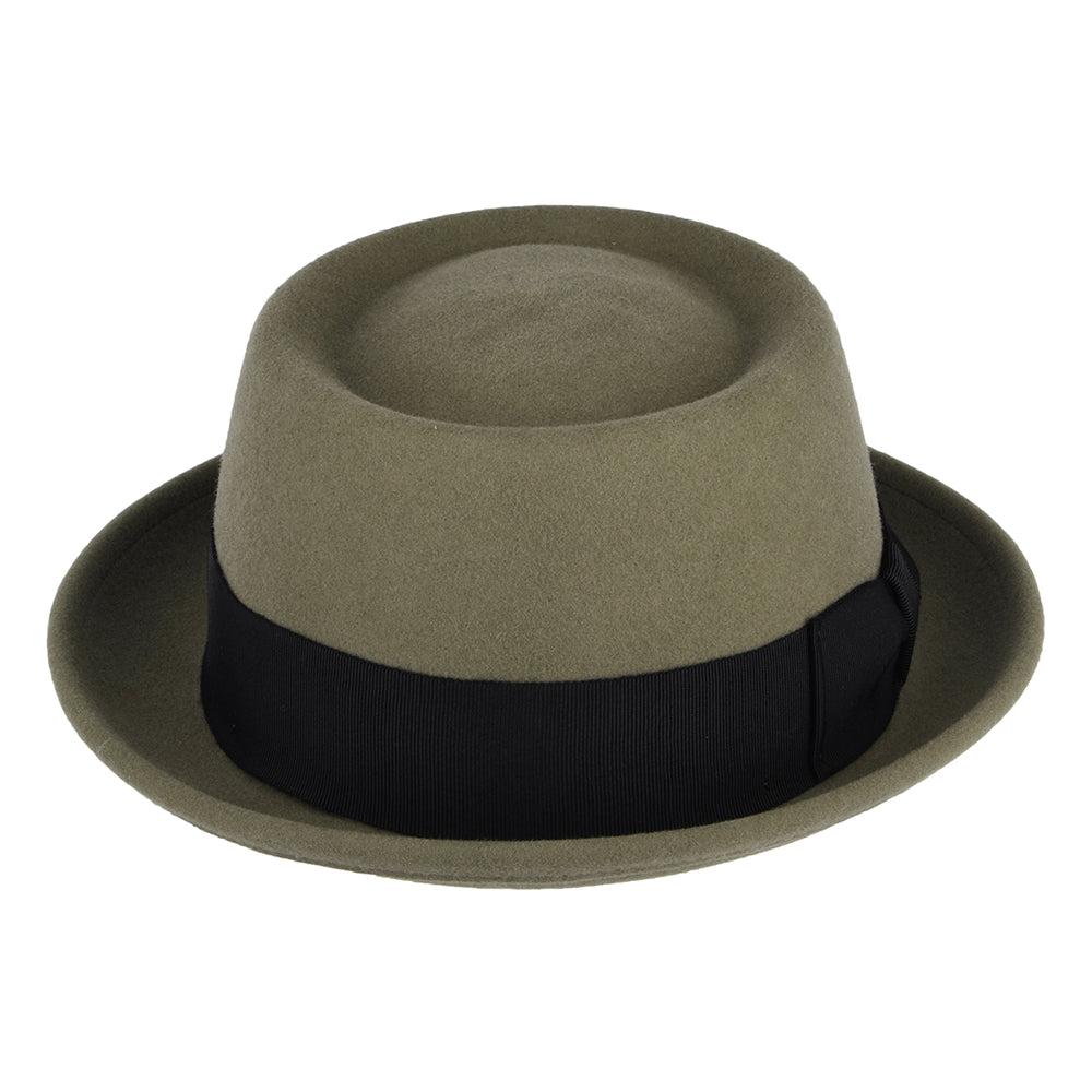 Chapeau Pork Pie en Laine Feutrée Déformable Hydrofuge Darron khaki BAILEY