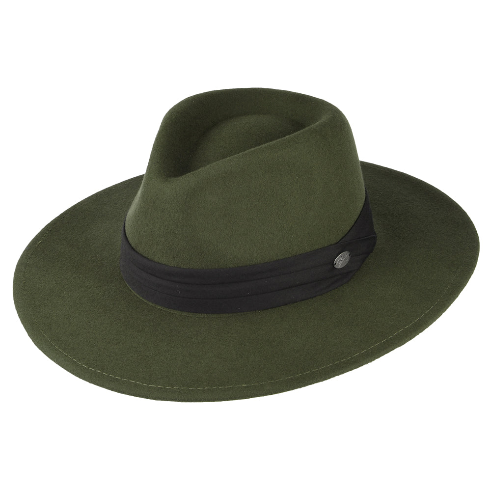 Chapeau Fedora en Laine Feutrée Thaler olive BAILEY