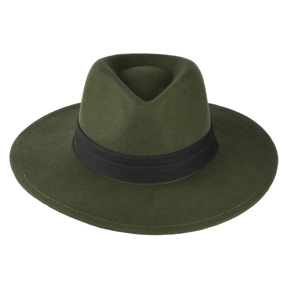 Chapeau Fedora en Laine Feutrée Thaler olive BAILEY