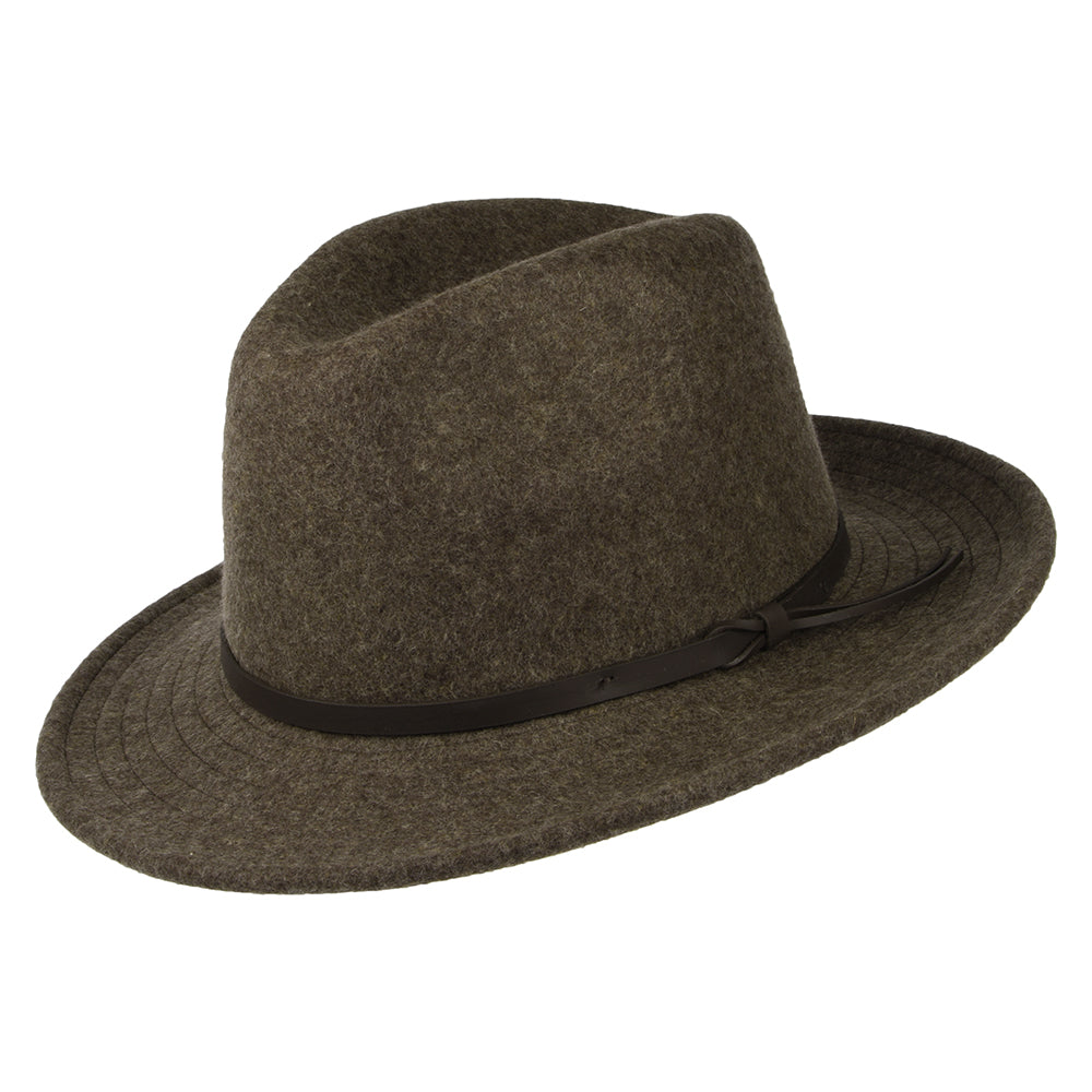 Chapeau Fedora Laine Feutrée Hydrofuge TWF1 Montana mélange de marrons TILLEY