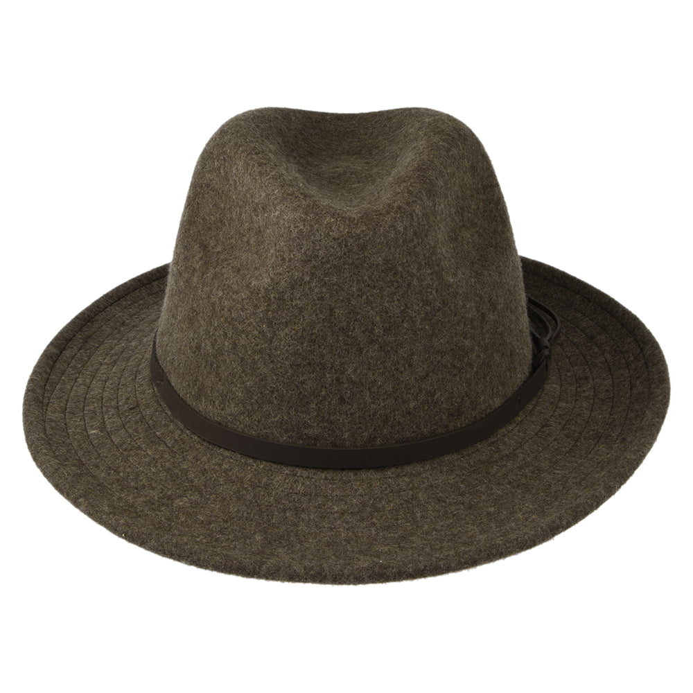 Chapeau Fedora Laine Feutrée Hydrofuge TWF1 Montana mélange de marrons TILLEY