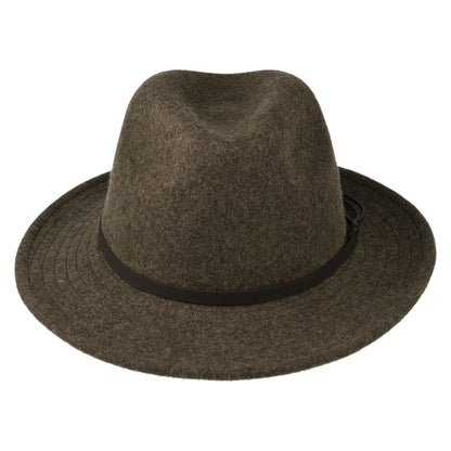 Chapeau Fedora Laine Feutrée Hydrofuge TWF1 Montana mélange de marrons TILLEY