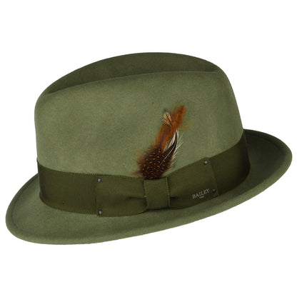 Chapeau Trilby en Laine Feutrée Déformable Hydrofuge Tino olive BAILEY