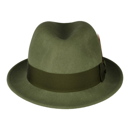 Chapeau Trilby en Laine Feutrée Déformable Hydrofuge Tino olive BAILEY