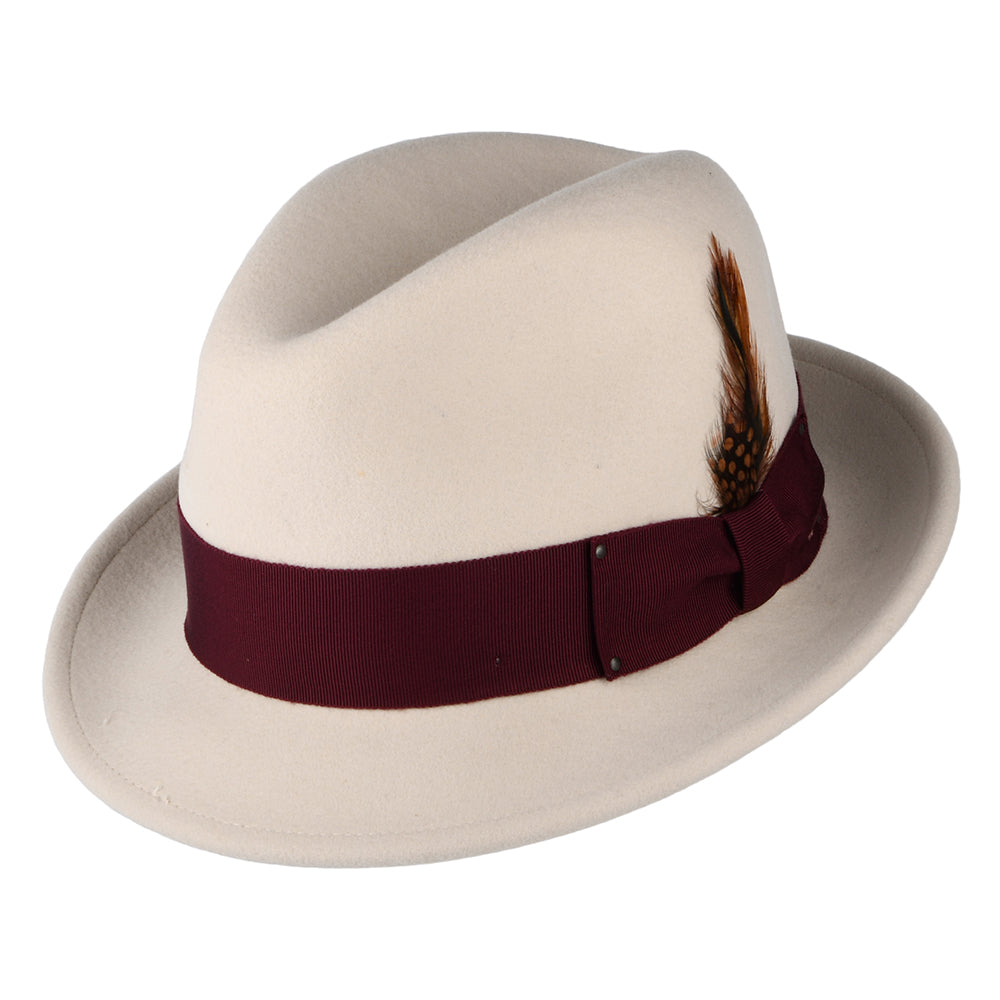Chapeau Trilby en Laine Feutrée Déformable Hydrofuge Tino beige BAILEY