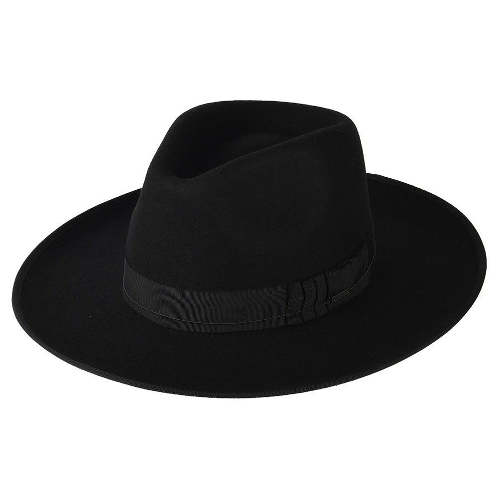 Chapeau Fedora en Laine Feutrée Reno noir BRIXTON