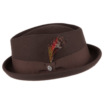 Chapeau Pork Pie Déformable Diamond Crown marron JAXON & JAMES