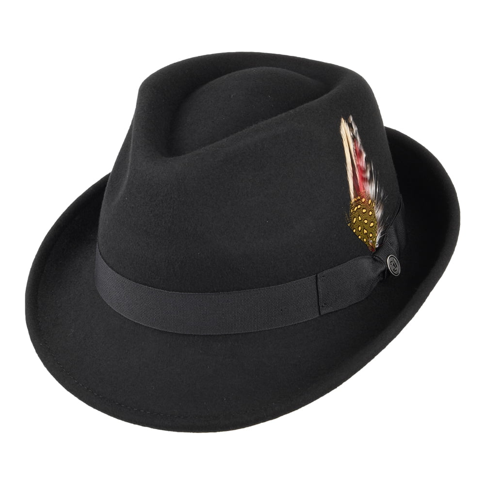 Chapeau Trilby Detroit noir JAXON & JAMES
