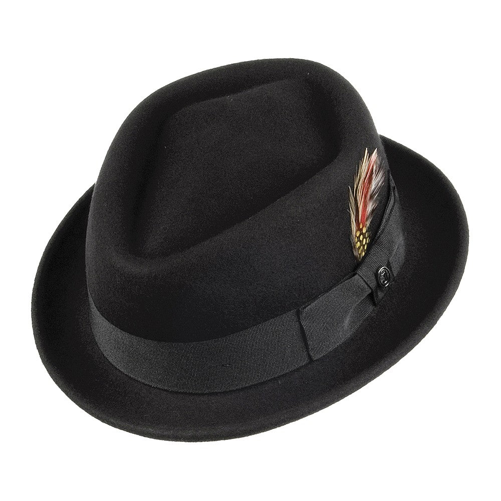 Chapeau Pork Pie Diamond Crown noir JAXON & JAMES