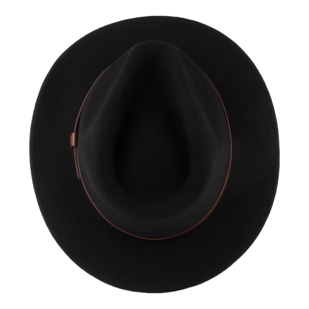 Chapeau Fedora Messer noir à Bandeau marron BRIXTON