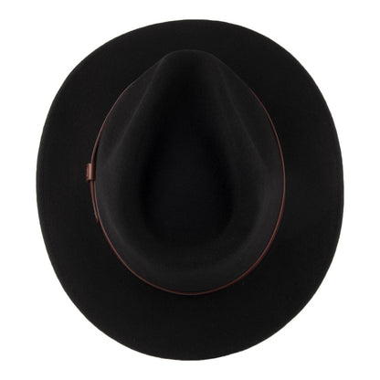 Chapeau Fedora Messer noir à Bandeau marron BRIXTON