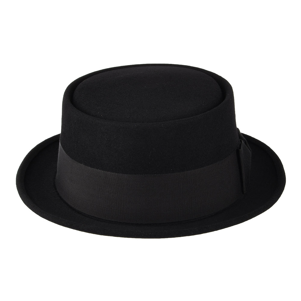 Chapeau Pork Pie en Fourrure Feutrée Monk noir CHRISTYS