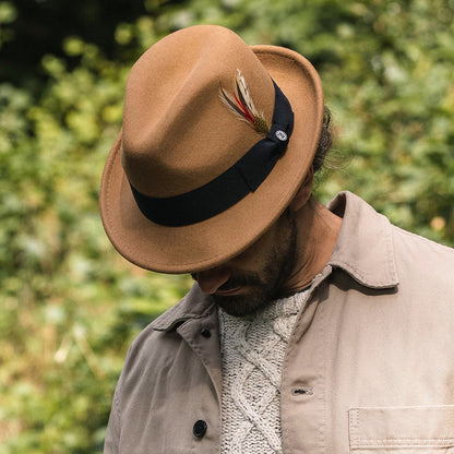 Chapeau Trilby Déformable Blues noix de pécan JAXON & JAMES