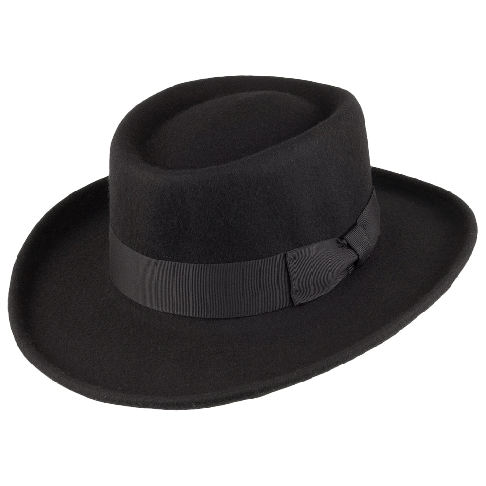 Chapeau Gambler en Laine Feutrée Déformable noir JAXON & JAMES