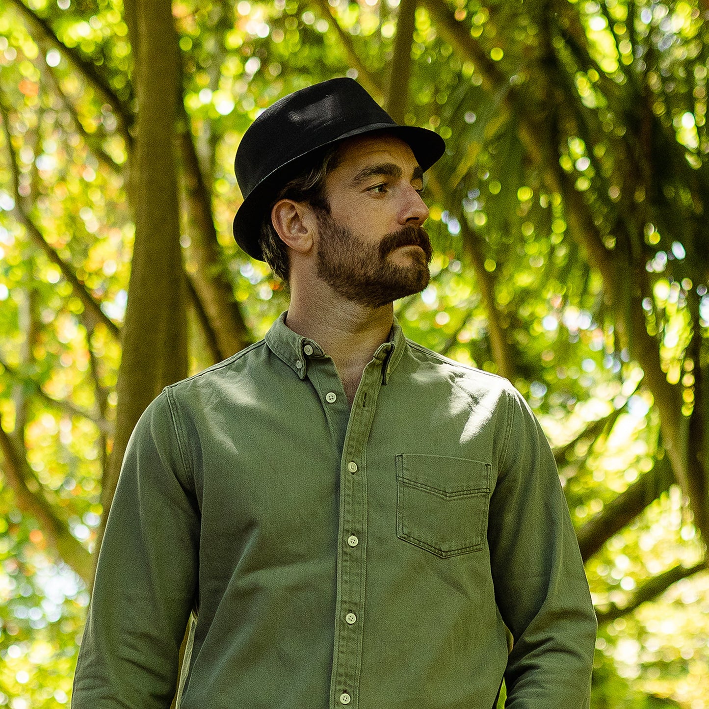 Chapeau Trilby en Coton noir JAXON & JAMES