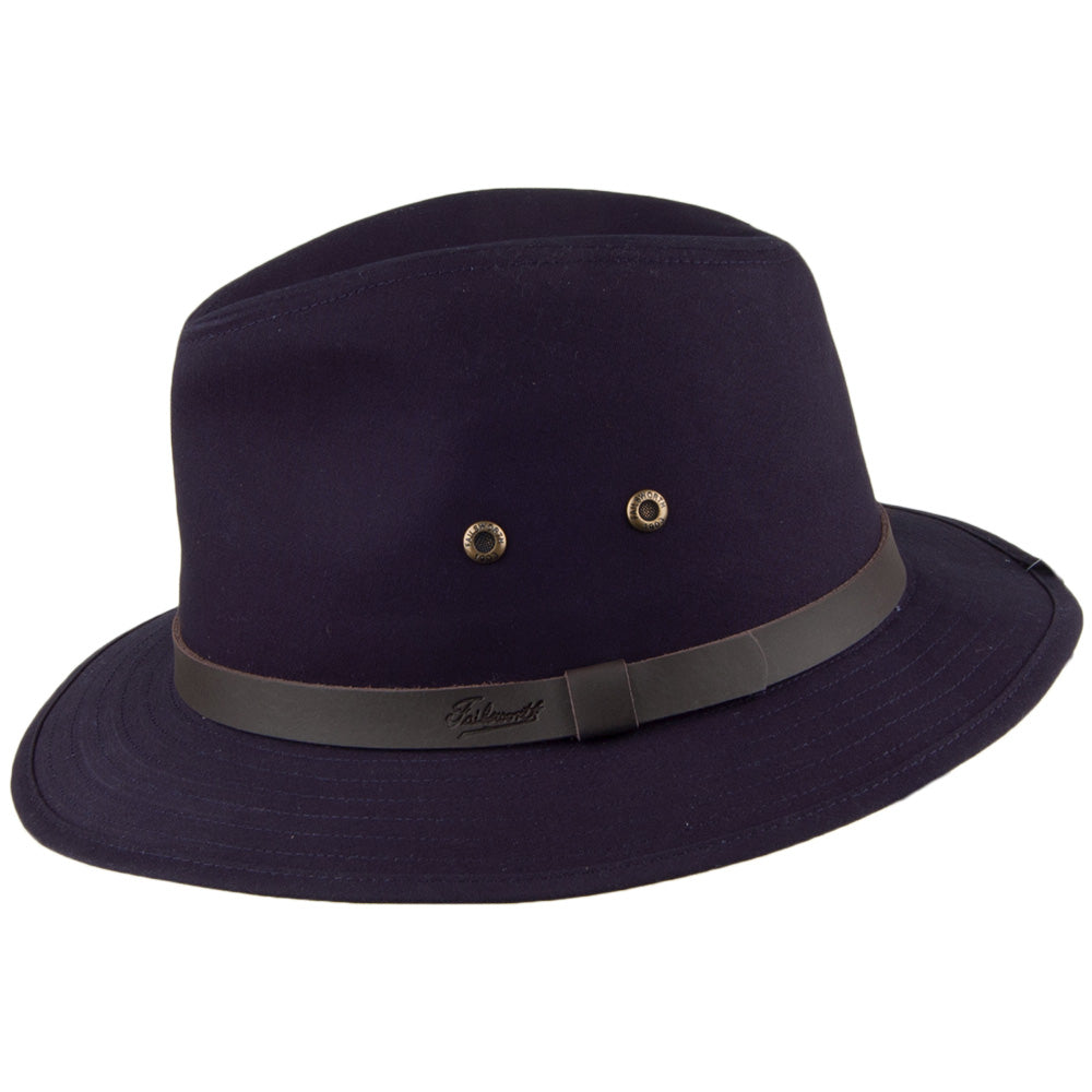 Chapeau Fedora Safari Ambassador bleu marine FAILSWORTH