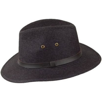 Chapeau Fedora Safari en Lin Irlandais anthracite FAILSWORTH