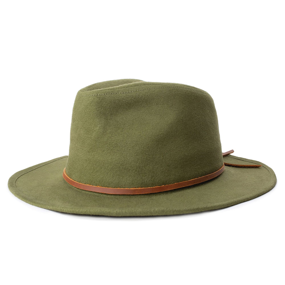 Chapeau Fedora en Coton Wesley olive BRIXTON